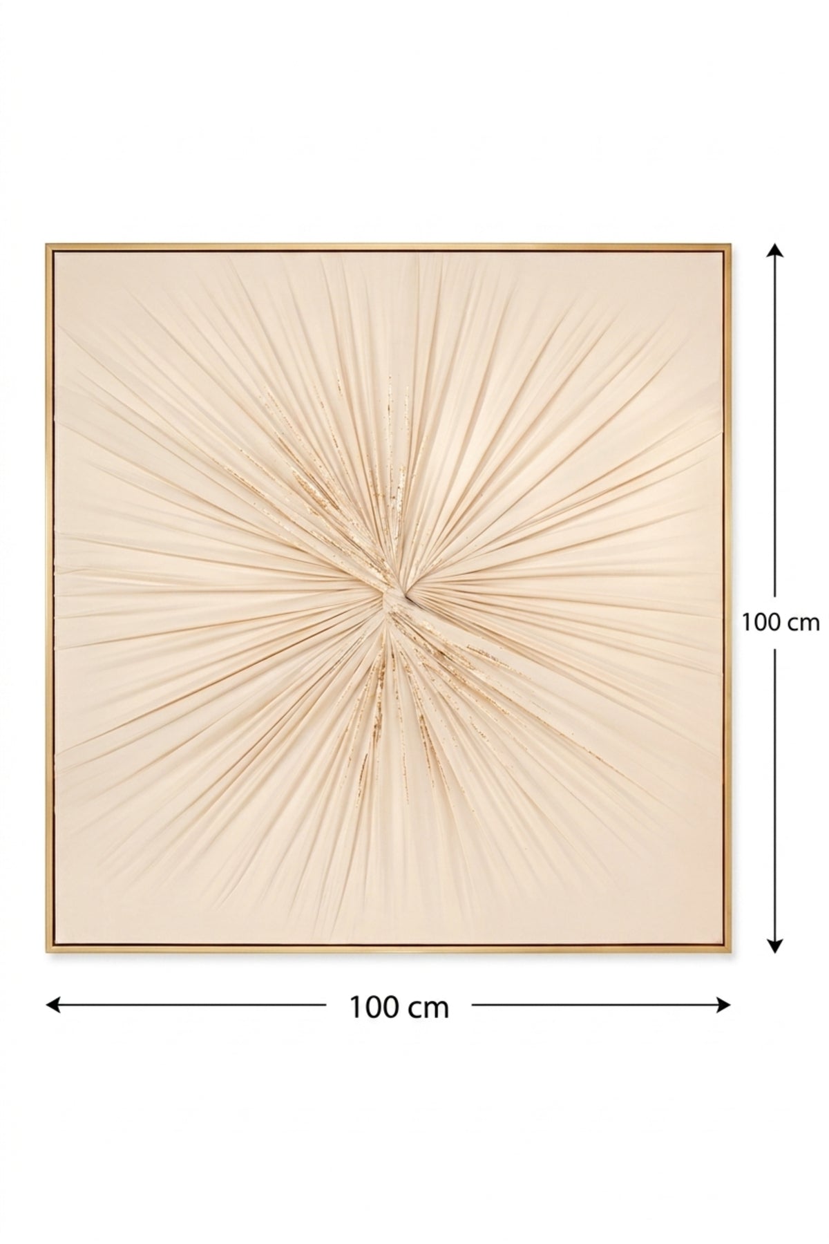 Modern Beige Sunburst Framed Wall Art √ê Minimalist Textured Abstract Painting for Living Room, Bedroom & Office D≈Ωcor