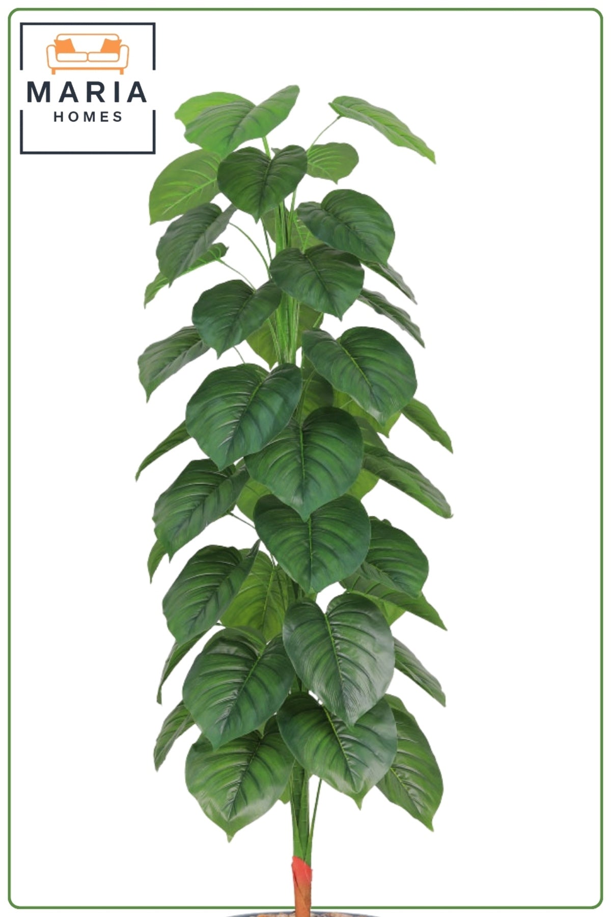 215 CM Artificial Heart Leaf Tree with with Pot – Tall Indoor Decorative Plant