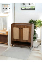2-Door Shoe Cabinet Modern Design Shoe Storage Organiser