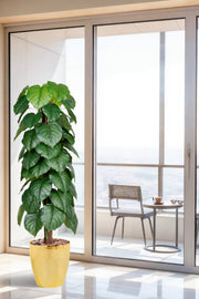 Artificial Heart Leaf Tree with with Pot – 195 cm Tall Indoor Decorative Plant