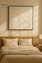 White Abstract Wall Art Modern Minimalist Decor for Living Room Bedroom Office Interior