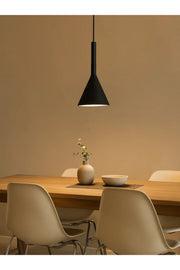 Modern Black Pendant Light Ð Minimalist Hanging Lamp for Dining & Living Room