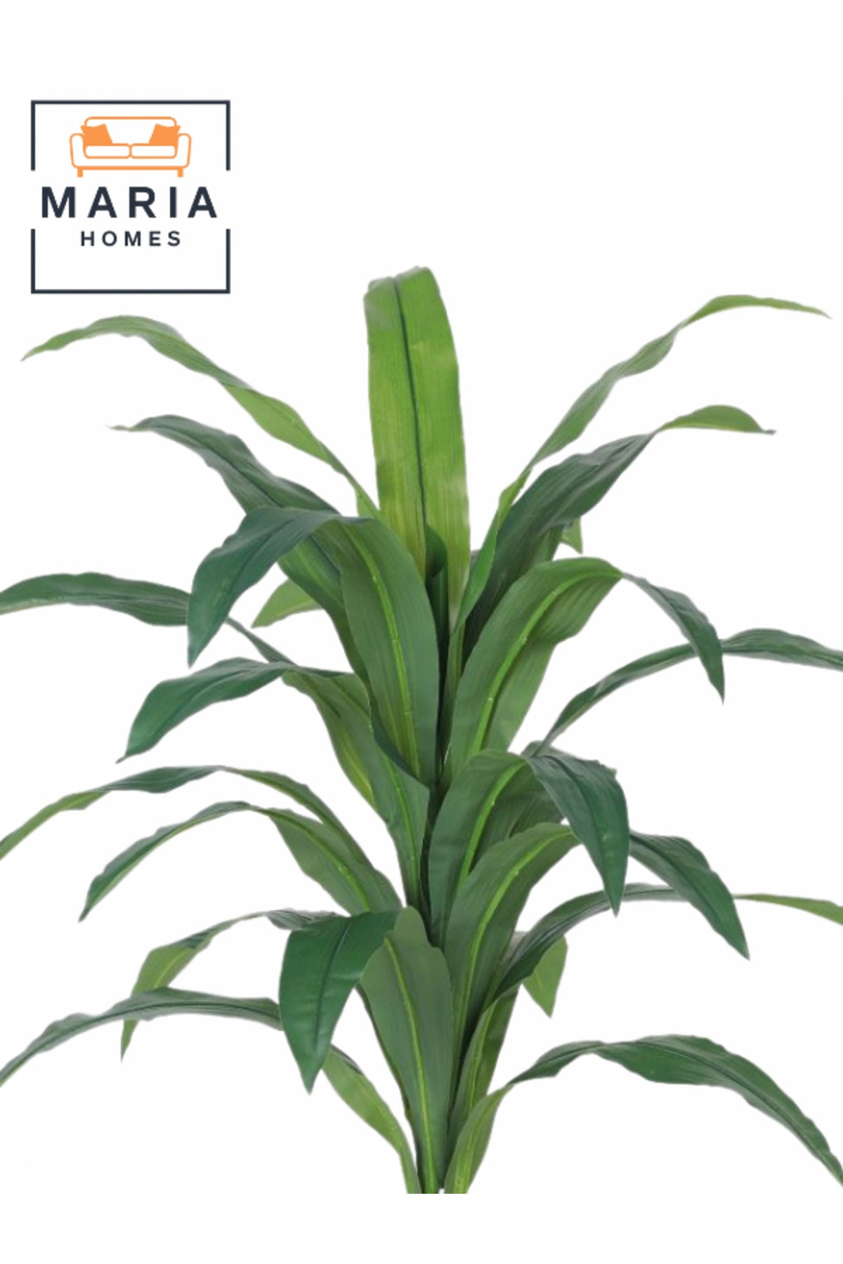 Artificial Light Corn Plant 115 cm Decorative Green Plant with Small Woven Basket Pot for home