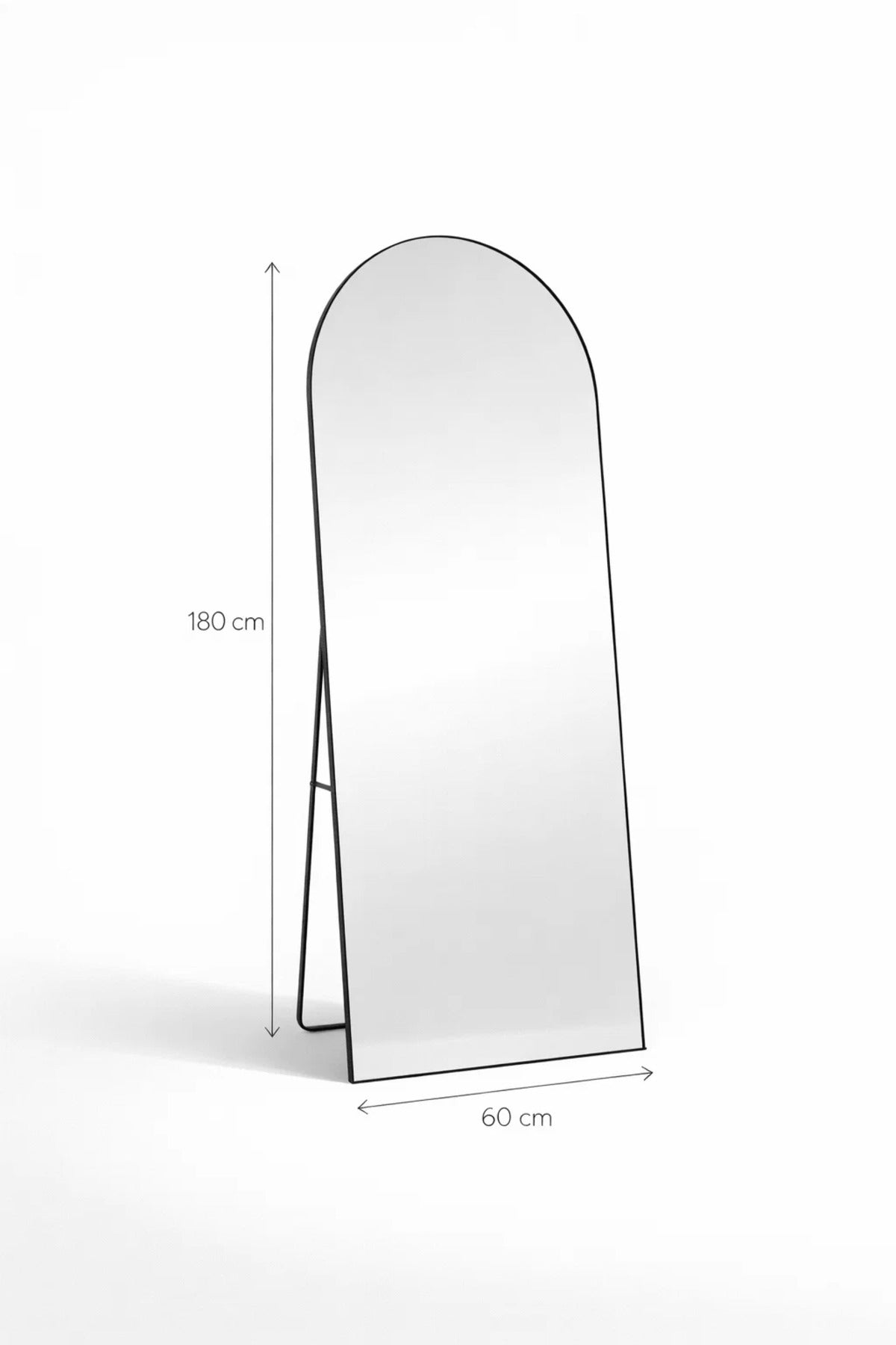 Black Arched Full Length Standing Mirror 60x180cm Modern Floor black arched full
