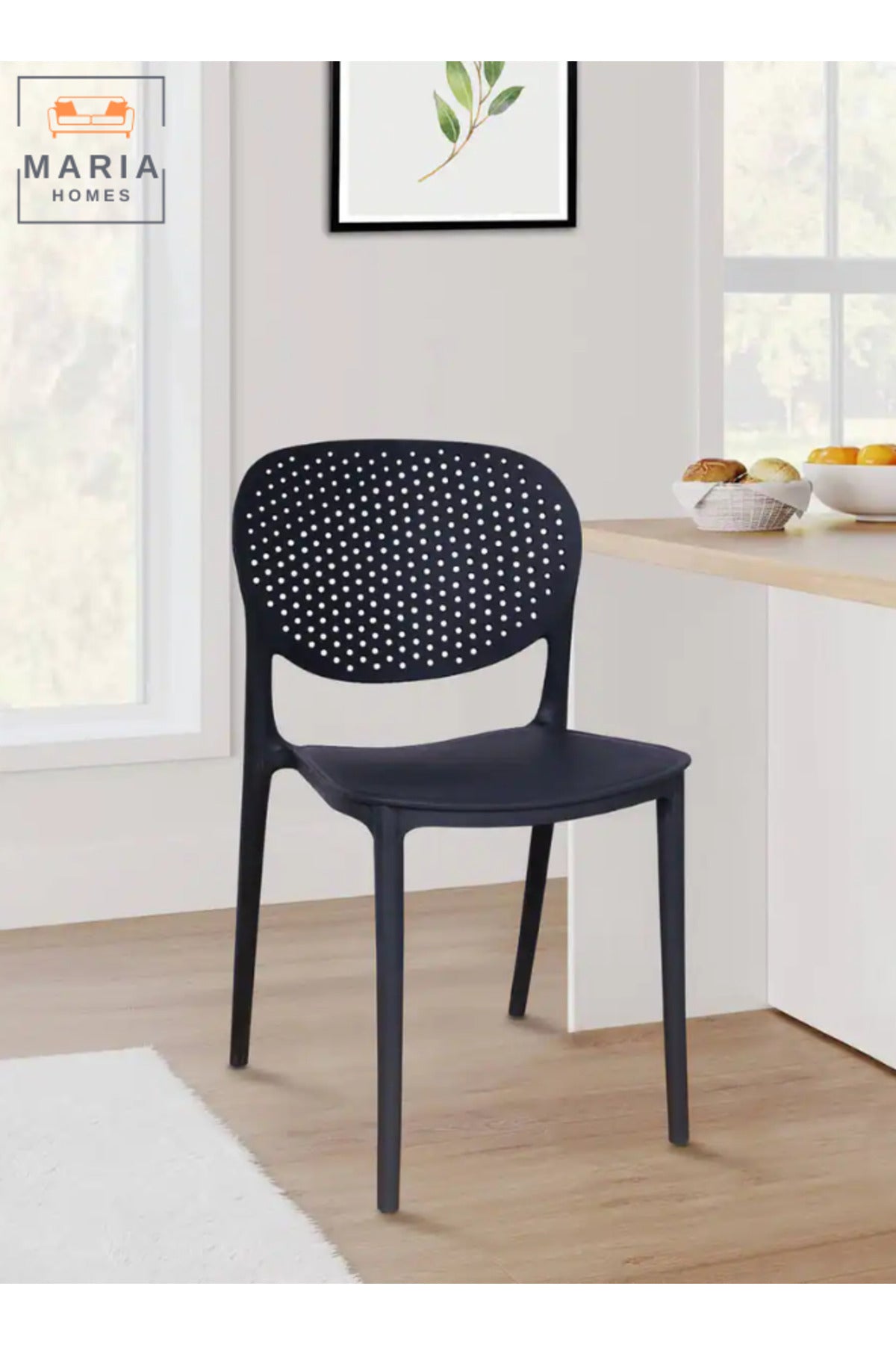 Modern Black Plastic Lightweight Chair Ð Durable, and Stylish for Home & Office