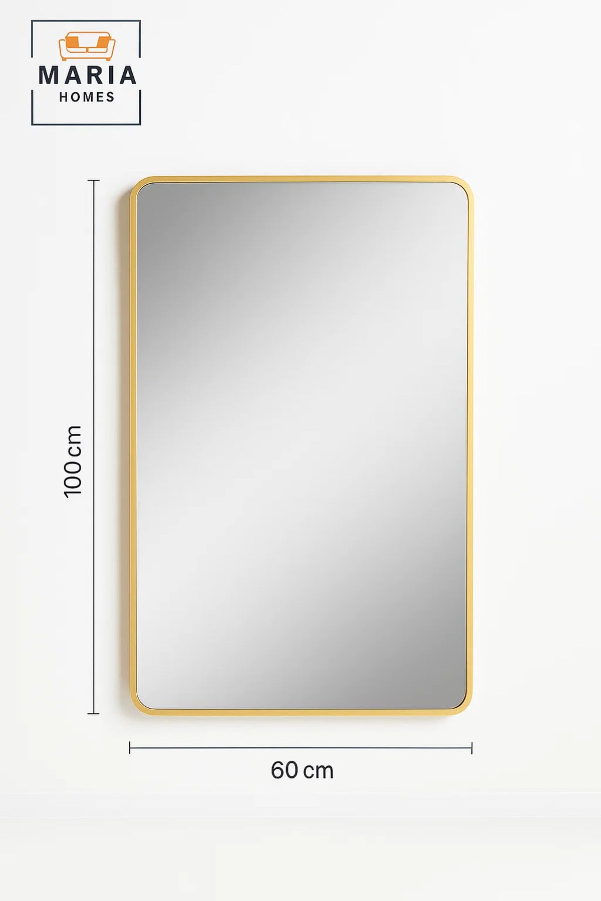 Luxury Gold Wall Mirror for Bathroom, Bedroom, Living Room, Dressing & Home D≈Ωcor √ê 100_60 cm