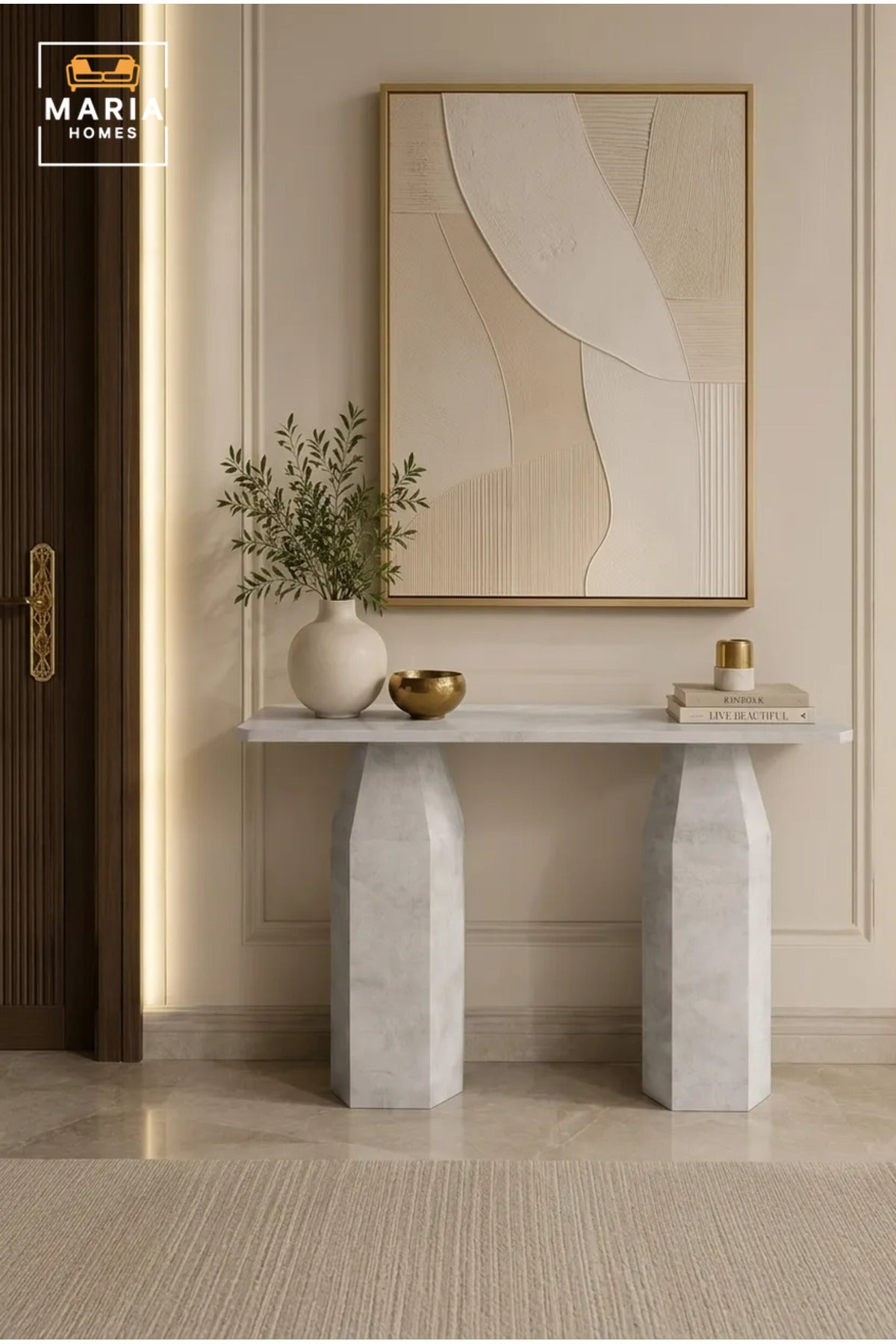 Modern Concrete Look Console Table √ê Contemporary Entryway & Hallway Accent Table