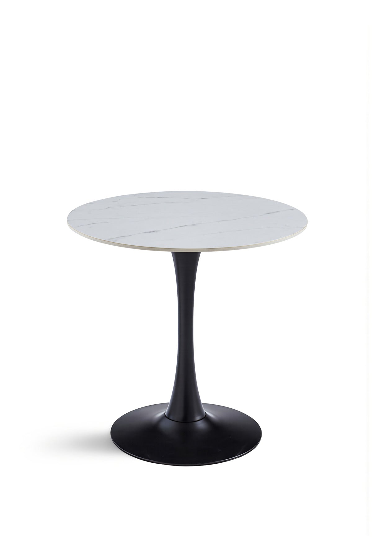 Modern Round White Marble Dining Table - (70*70*75 cm)