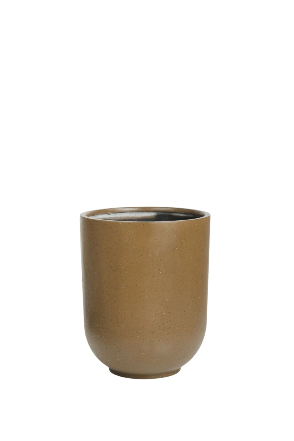 Large Round Brown Fiber Planter 80CM x 60CM | Modern Indoor & Outdoor Decorative Pot