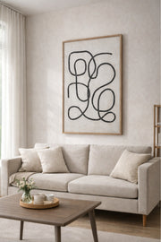 Abstract Wooden Line Wall Art Decor 80x120cm Modern Decorative Panel abstract wooden