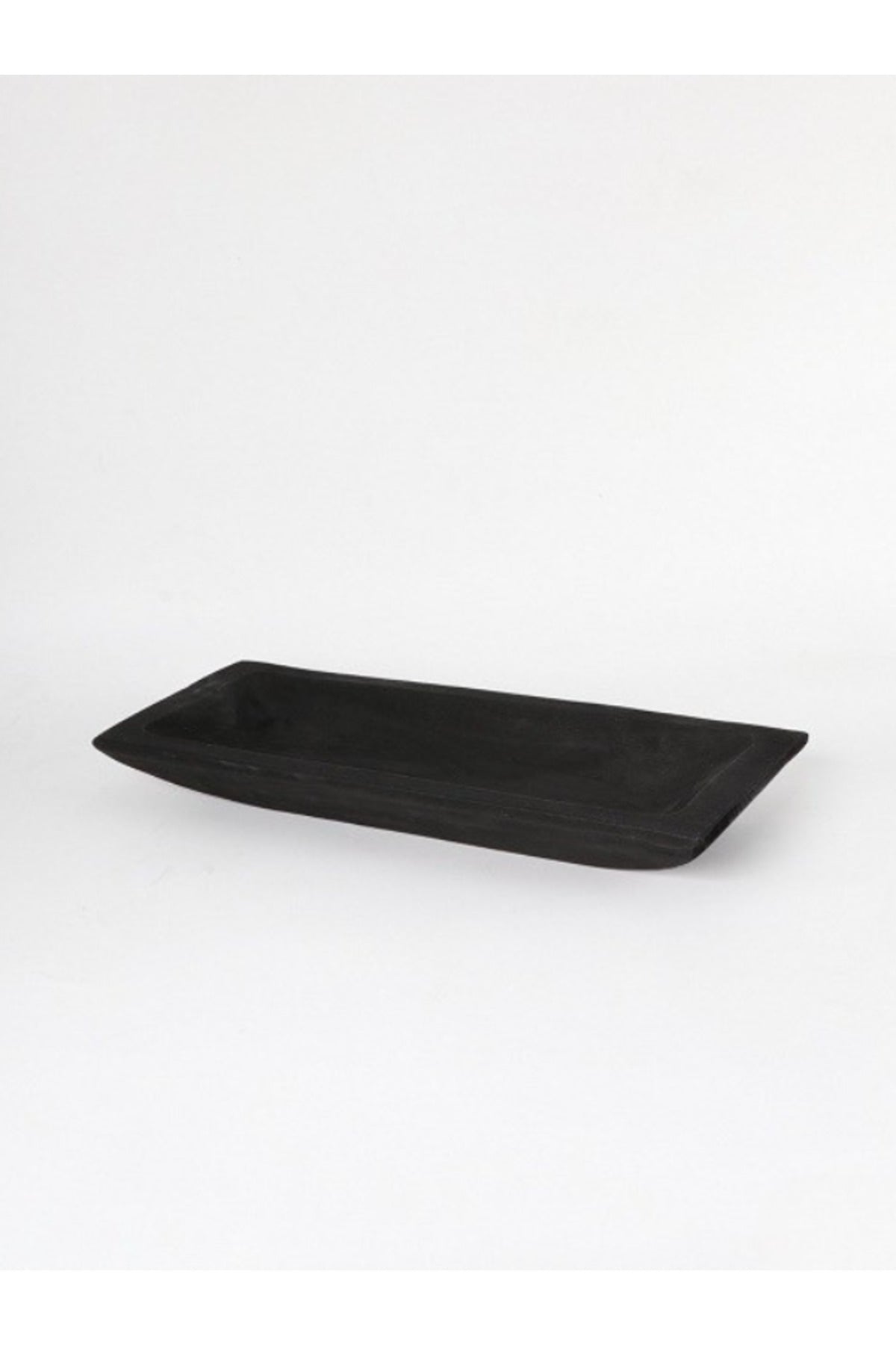 Black Wooden Rectangular Decorative Tray Ð Modern Minimalist Centerpiece