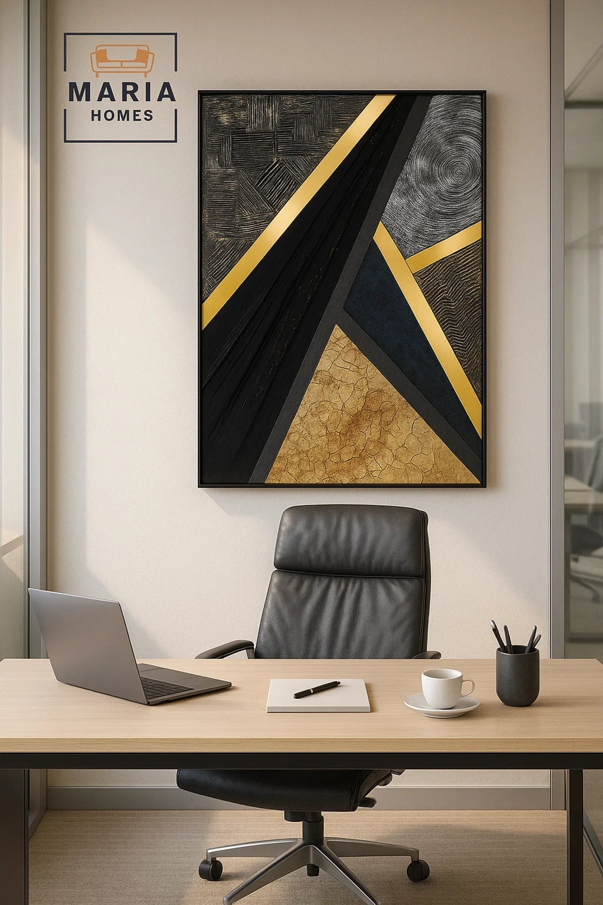 Luxury Geometric Wall Art – Modern 3D Decorative Canvas – Abstract Home Décor