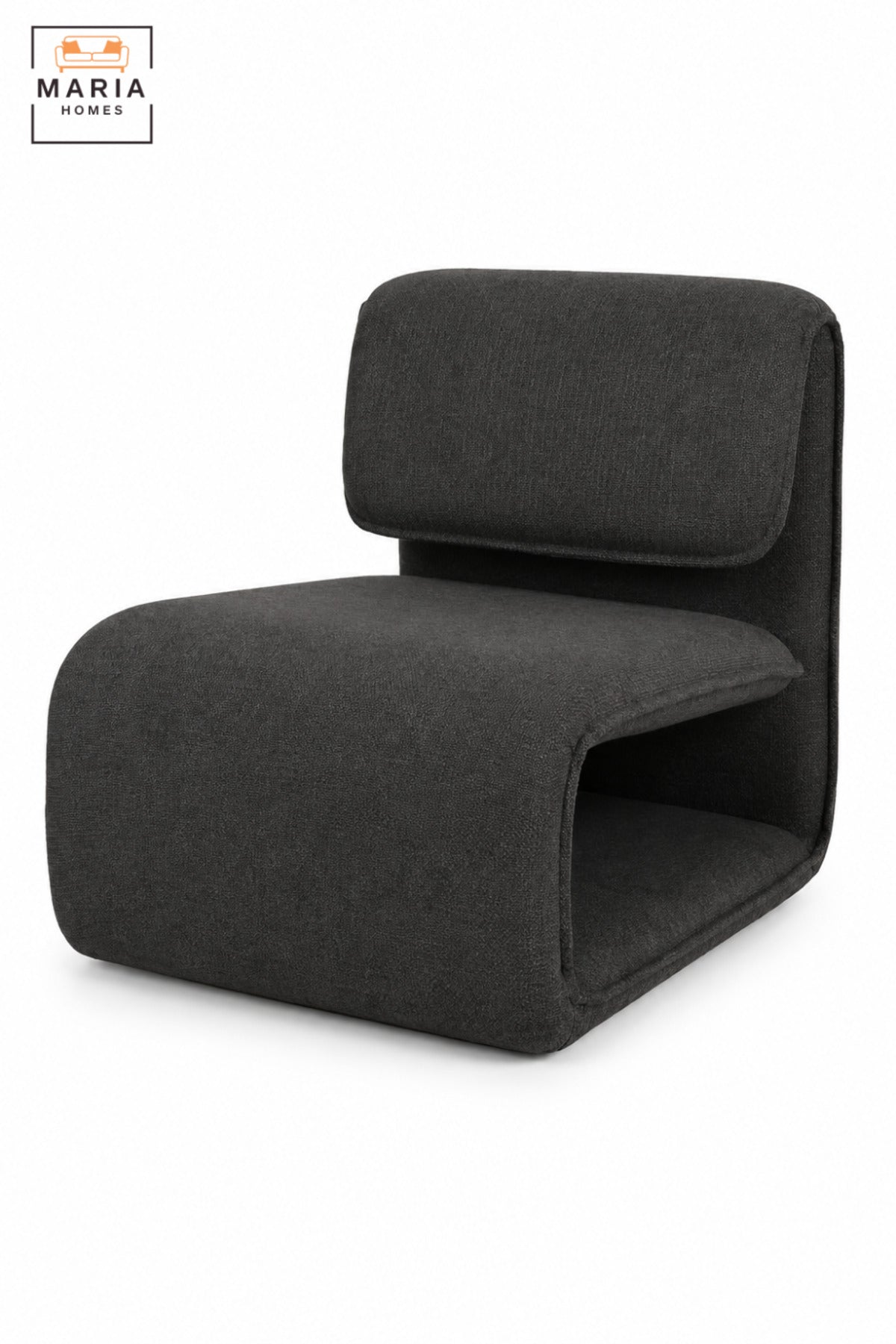 Modern Upholstered Accent Chair with Curved Sled Base & Padded Backrest | Contemporary Lounge Chair for Living Room, Bedroom, Office & Reception