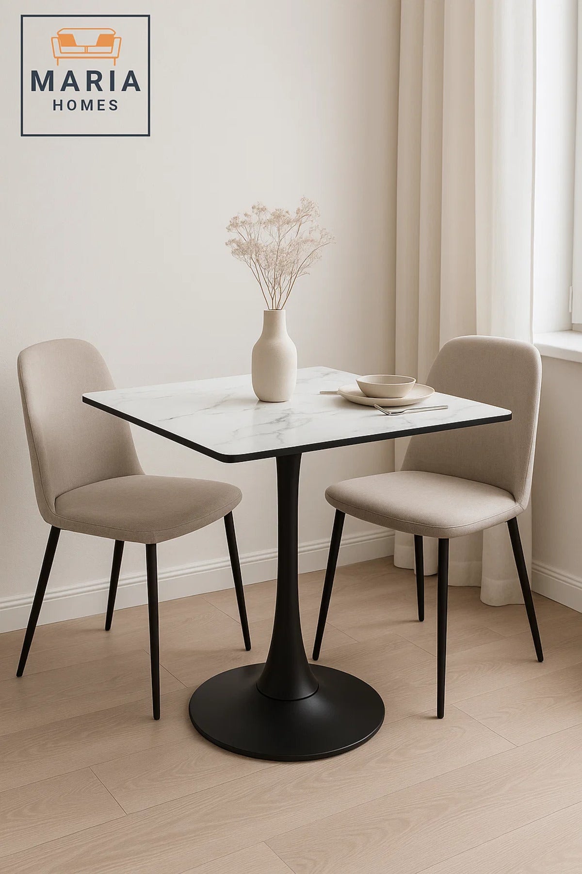 Rectangular White Marble Dining Table √ê Modern Caf≈Ω, Restaurant, Office & Home Furniture 80_80 cm