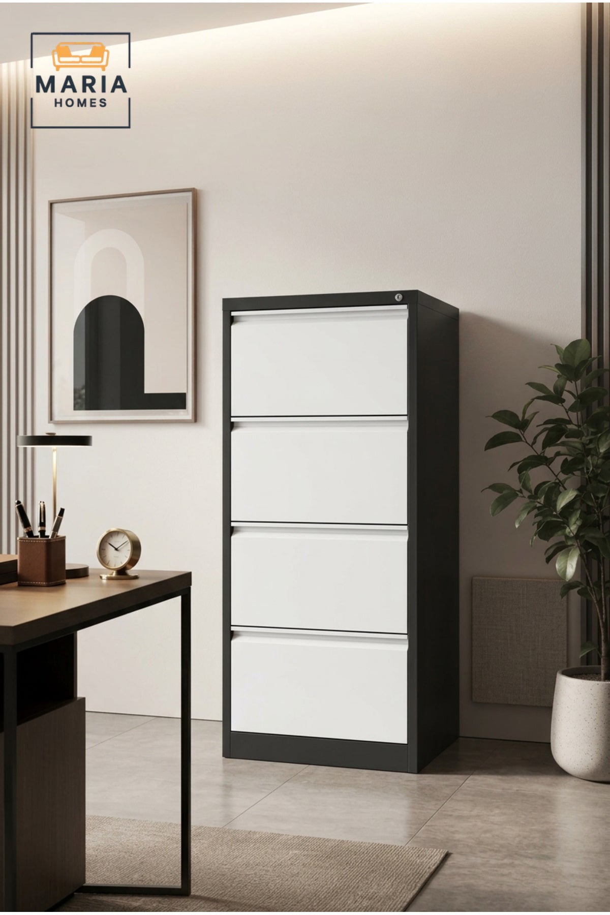4-Drawer Vertical Filing Cabinet √ê Lockable Metal Office File Storage Cabinet