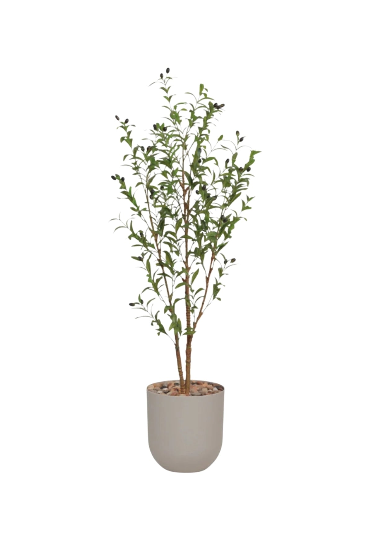 Artificial Olive Tree 155 cm – Indoor Decorative Plant with Beige Pot