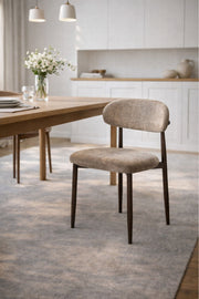Brown Velvet Chair with Wooden Legs, 79x47x48 CM brown velvet chair Kitchen
