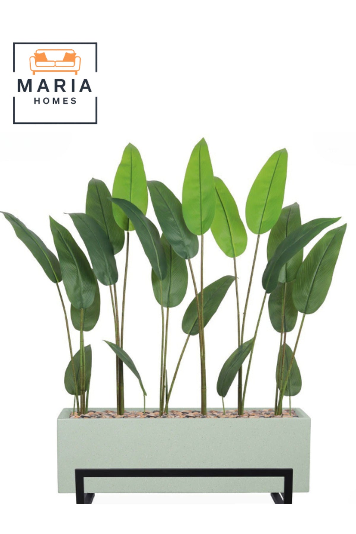 Artificial Bird of Paradise Plant in Light Green Fiber Pot155cmTall Indoor Decorative for home decor