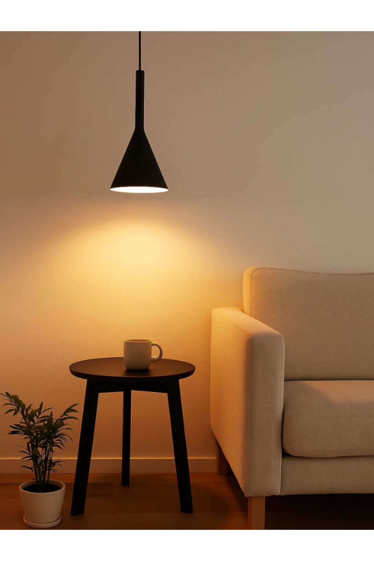 Modern Black Pendant Light Ð Minimalist Hanging Lamp for Dining & Living Room