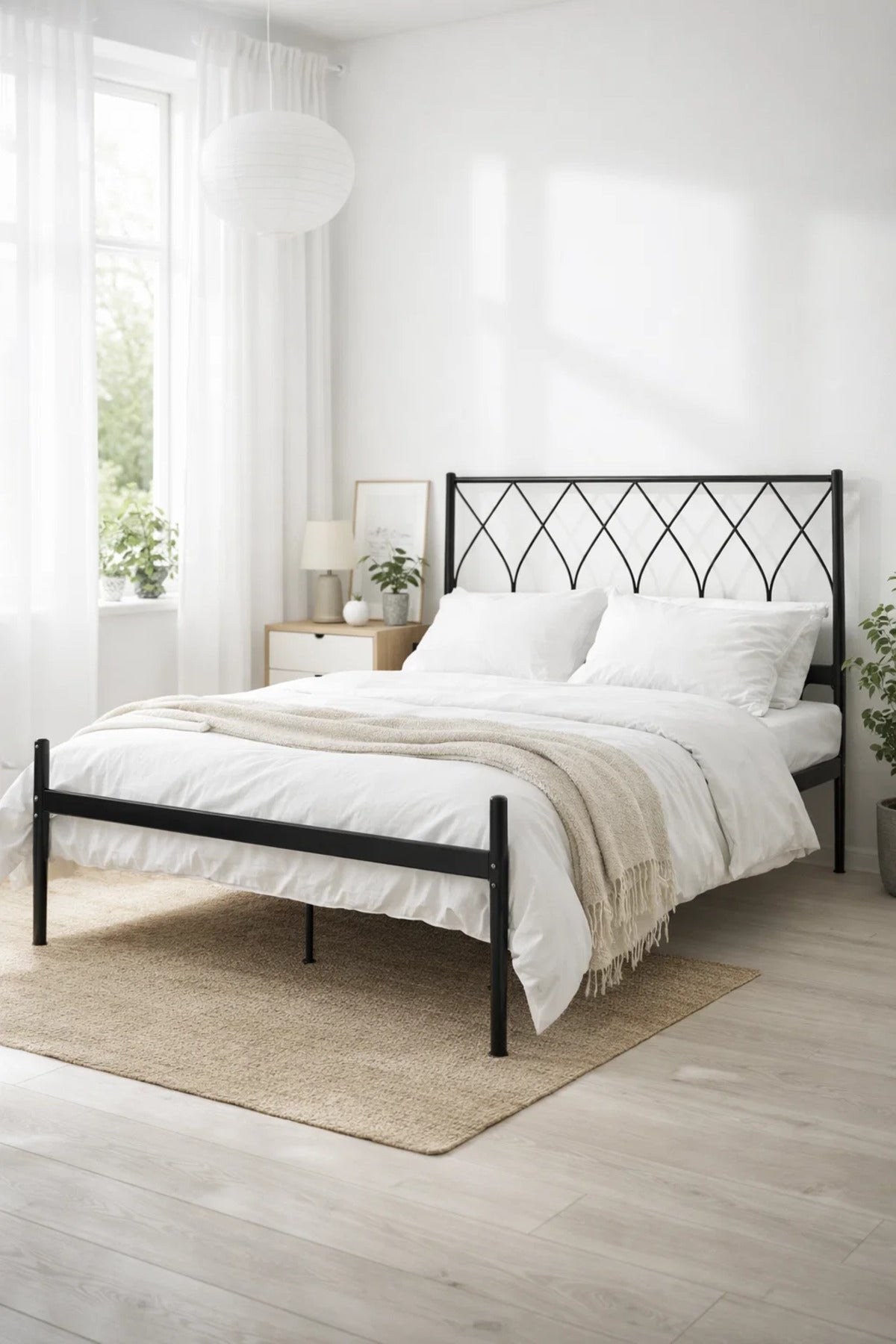 Black Metal Bed Frame modern and durable sleeping solution for bedrooms of any style