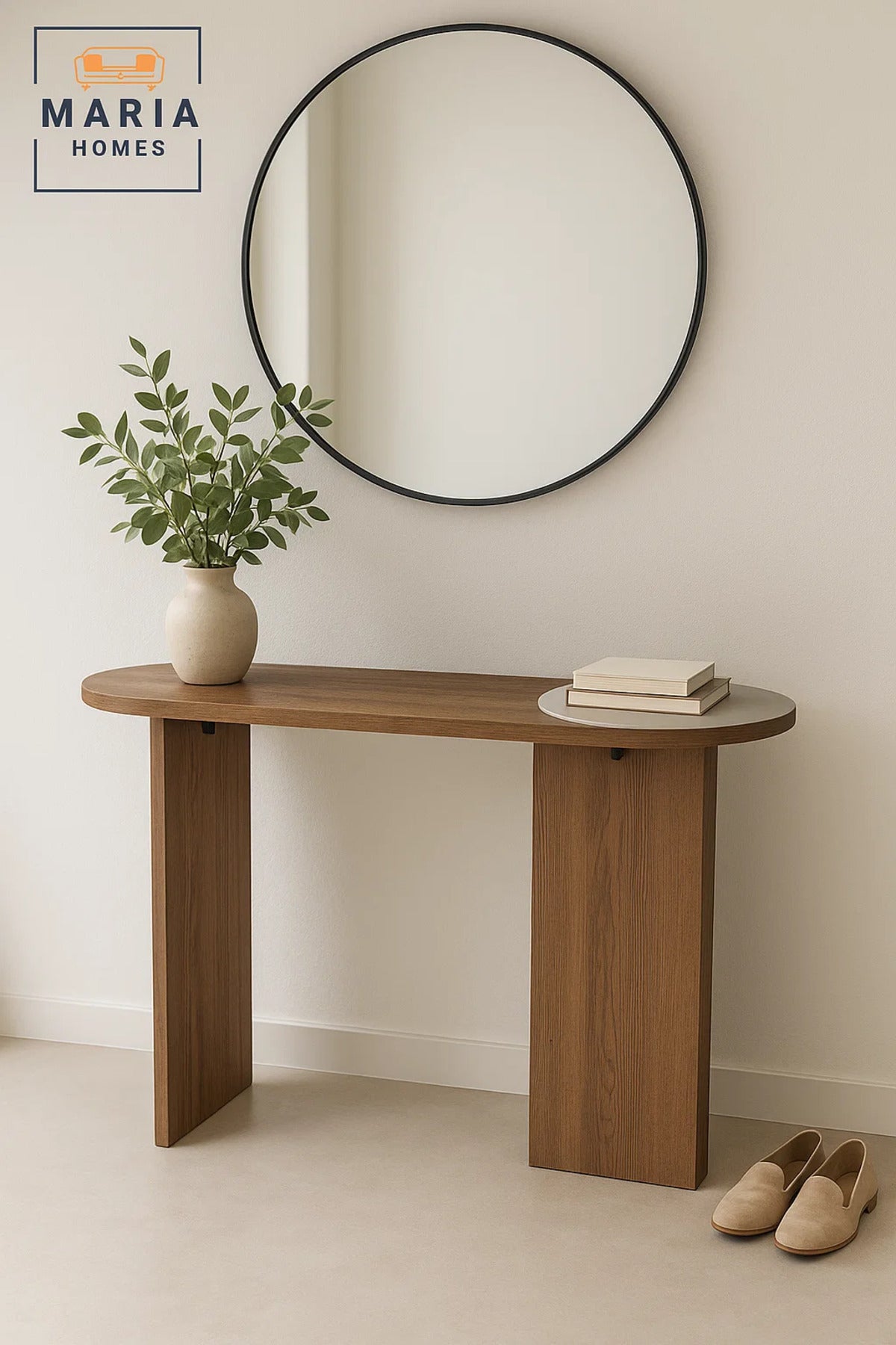 Modern Brown Console Table Ð Entryway Desk and Display Table 120_40_80 cm