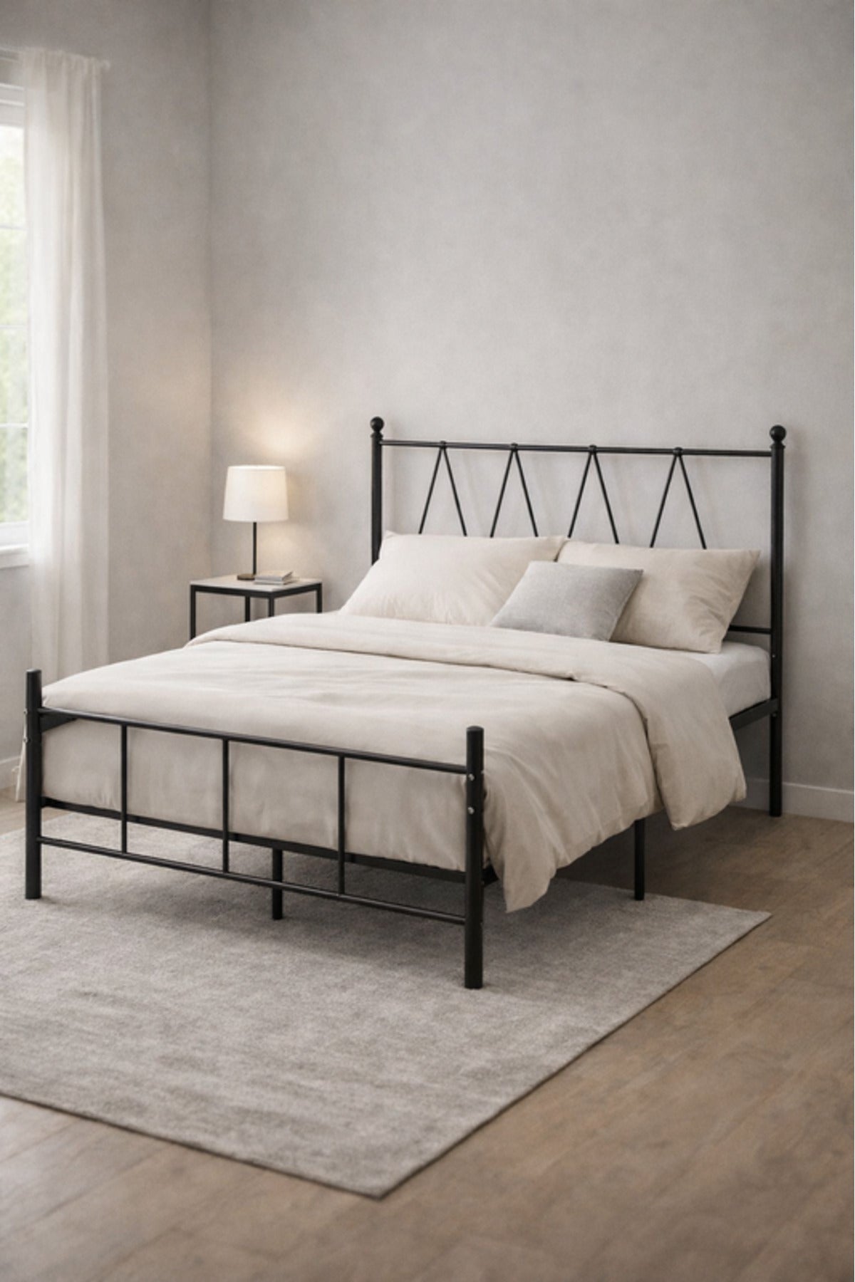 Black Metal Bed Frame modern design that fits well in bedrooms of different styles