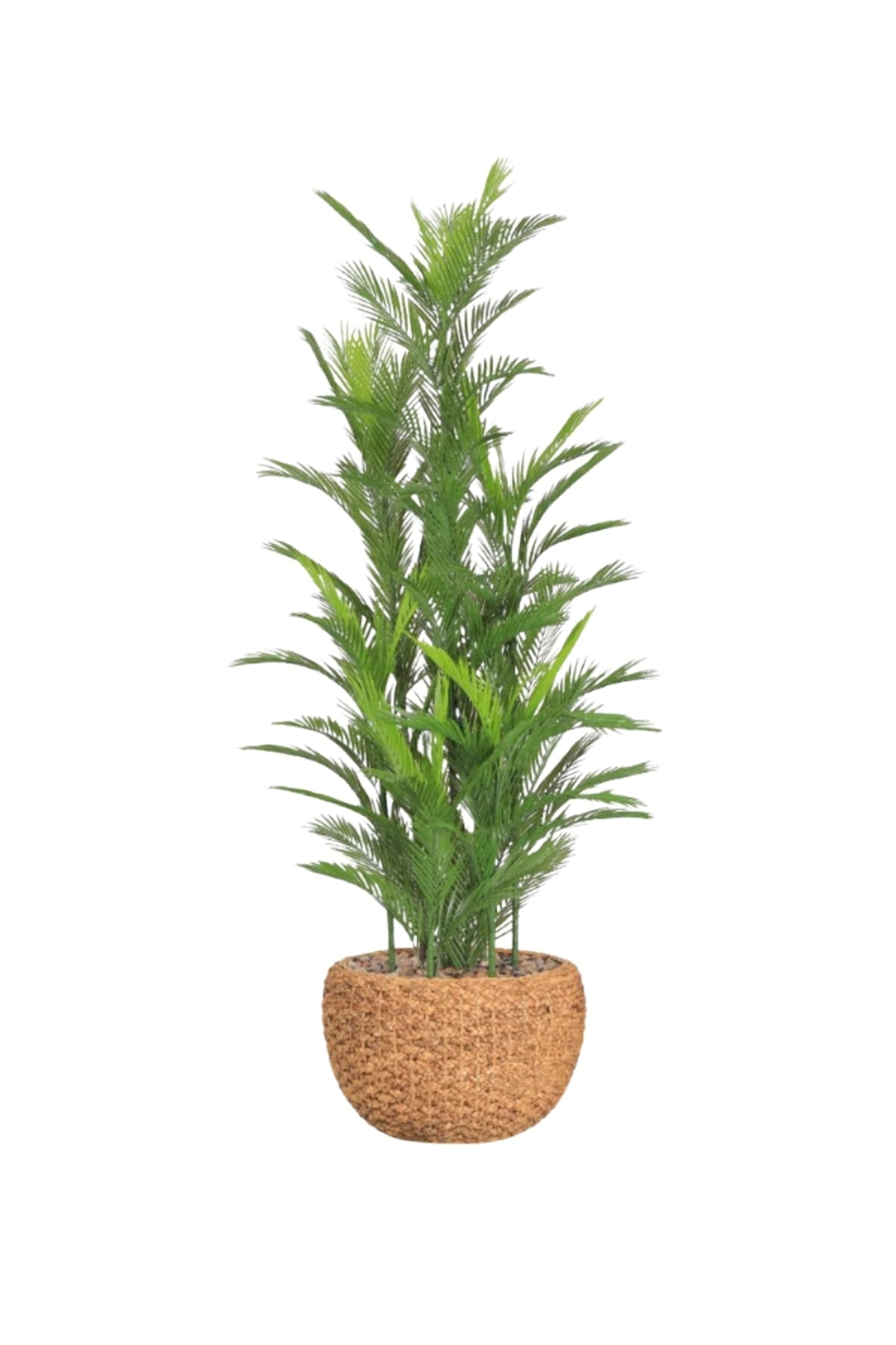 Artificial Areca Palm Tree 210cm with 9 Branches in Yellow Pot – Elegant Indoor Decoration