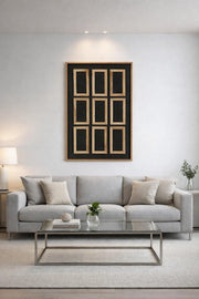 Modern Geometric Wall Art 120x80cm Wood Frame Decor for Living Room Bedroom Home