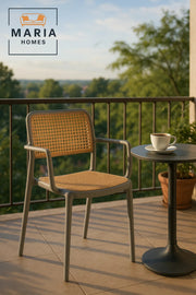 Plastic Rattan Back Dining Chair Ð Modern Lightweight Armless Indoor Outdoor Chair