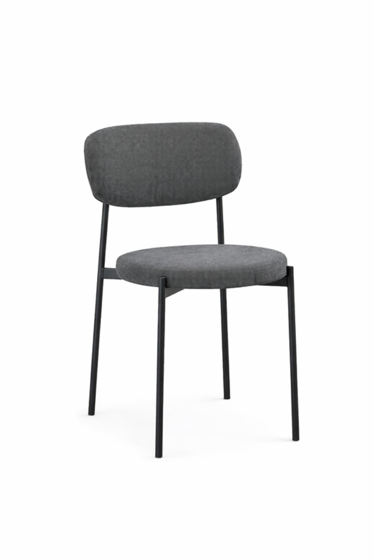 Grey Fabric Dining Chair 80x46x49cm Modern grey fabric dining Kitchen