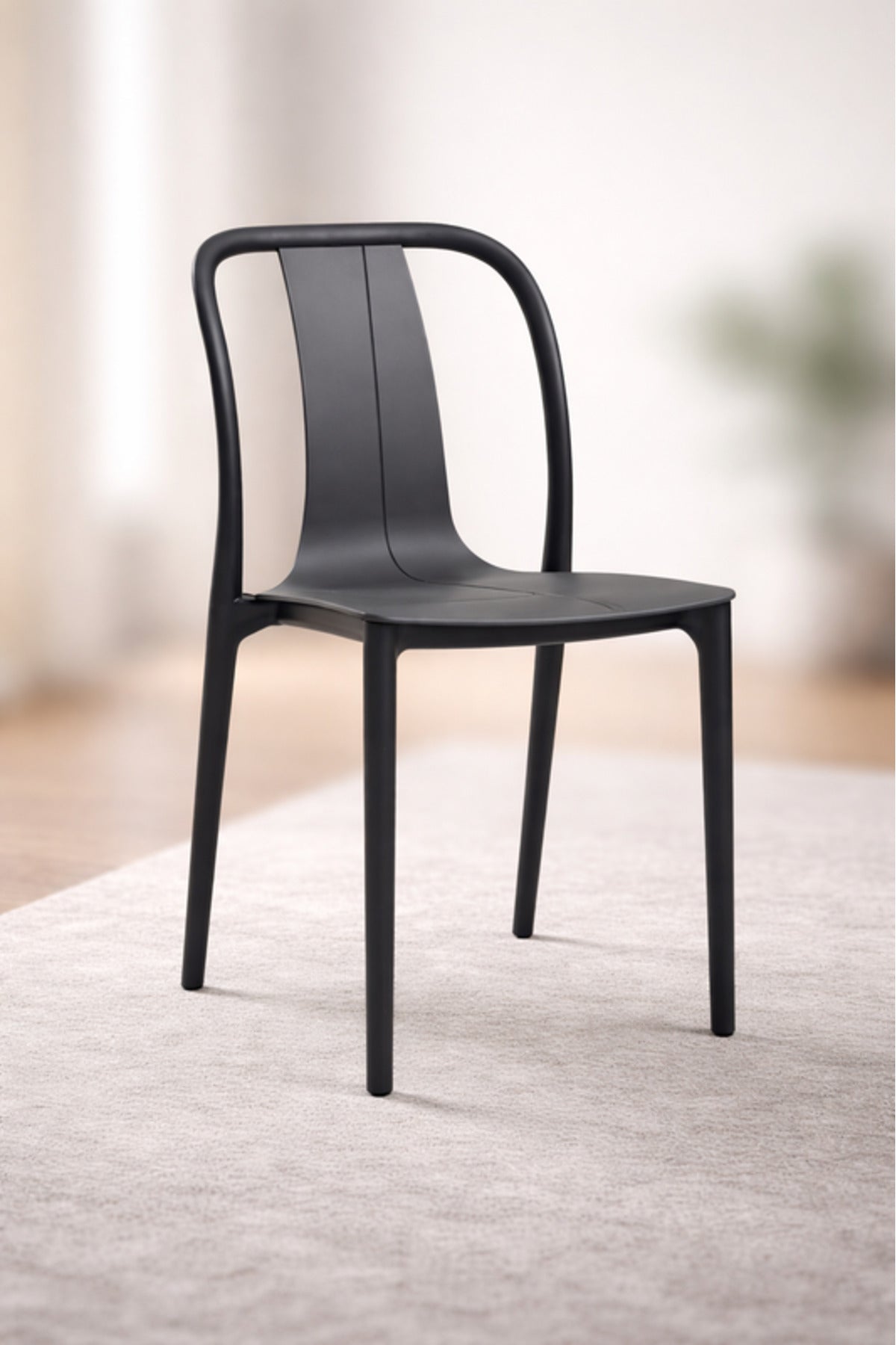 Dark Grey Plastic Chair, 88x41x47 CM dark grey plastic Garden Chair