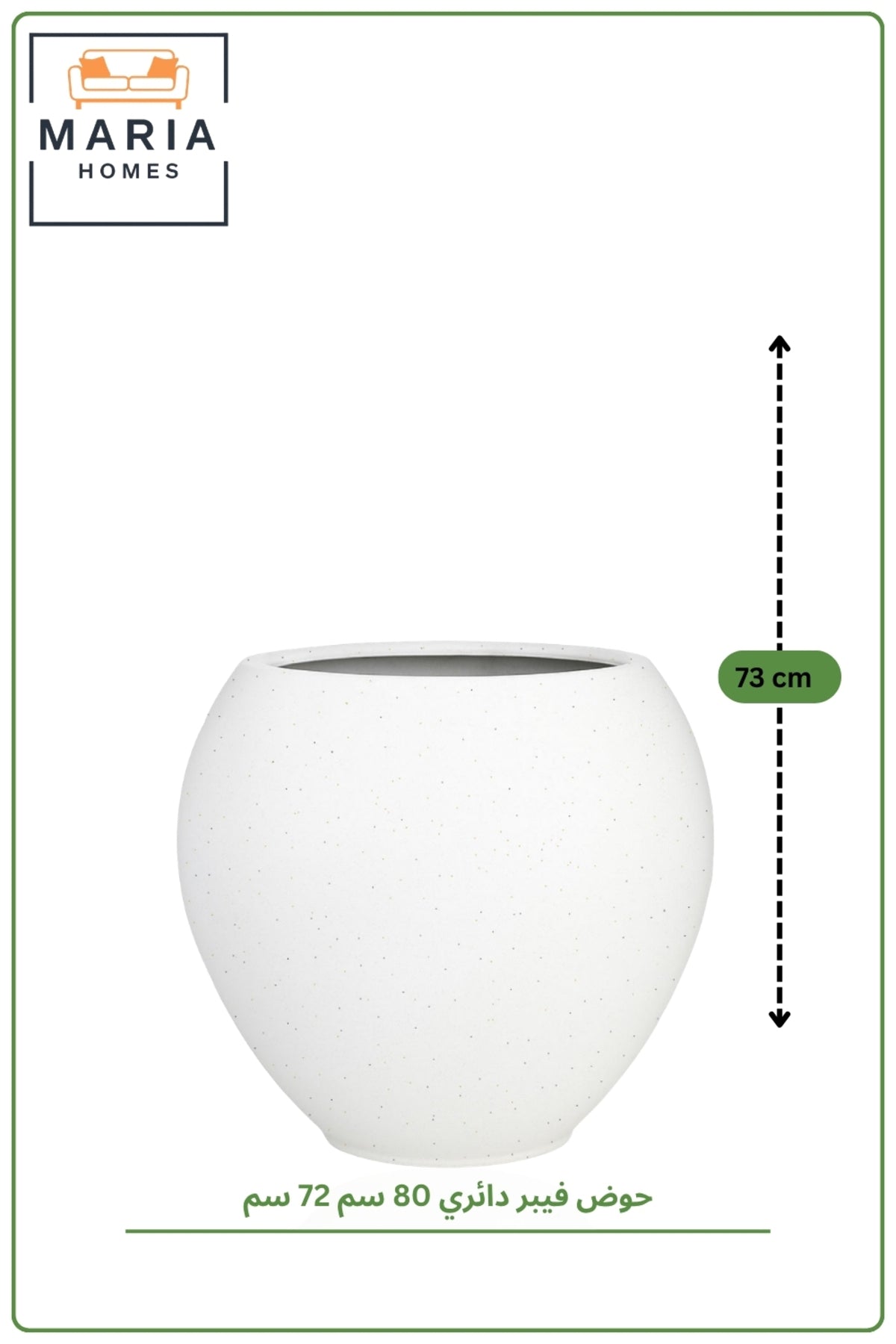 Large Round Fiber Planter 80 CM Modern Indoor Outdoor Decorative Pot