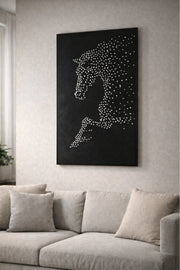Abstract Running Horse Decorative Wall Art Panel for Living Room and Office 120x80cm