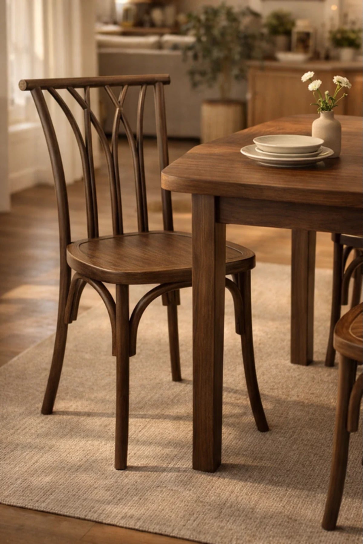 Brown Wooden Dining Chair 42x45x88cm CafŽ Restaurant brown wooden dining Kitchen