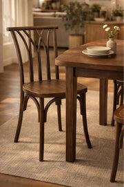 Brown Wooden Dining Chair 42x45x88cm CafŽ Restaurant brown wooden dining Kitchen