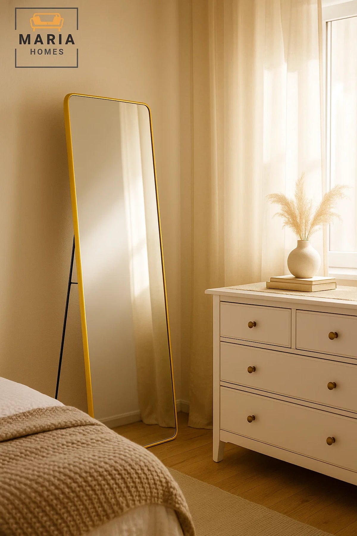 Gold Full Length Standing Mirror Modern Dressing Floor Mirror Home D≈Ωcor Wall Mounted 160x40
