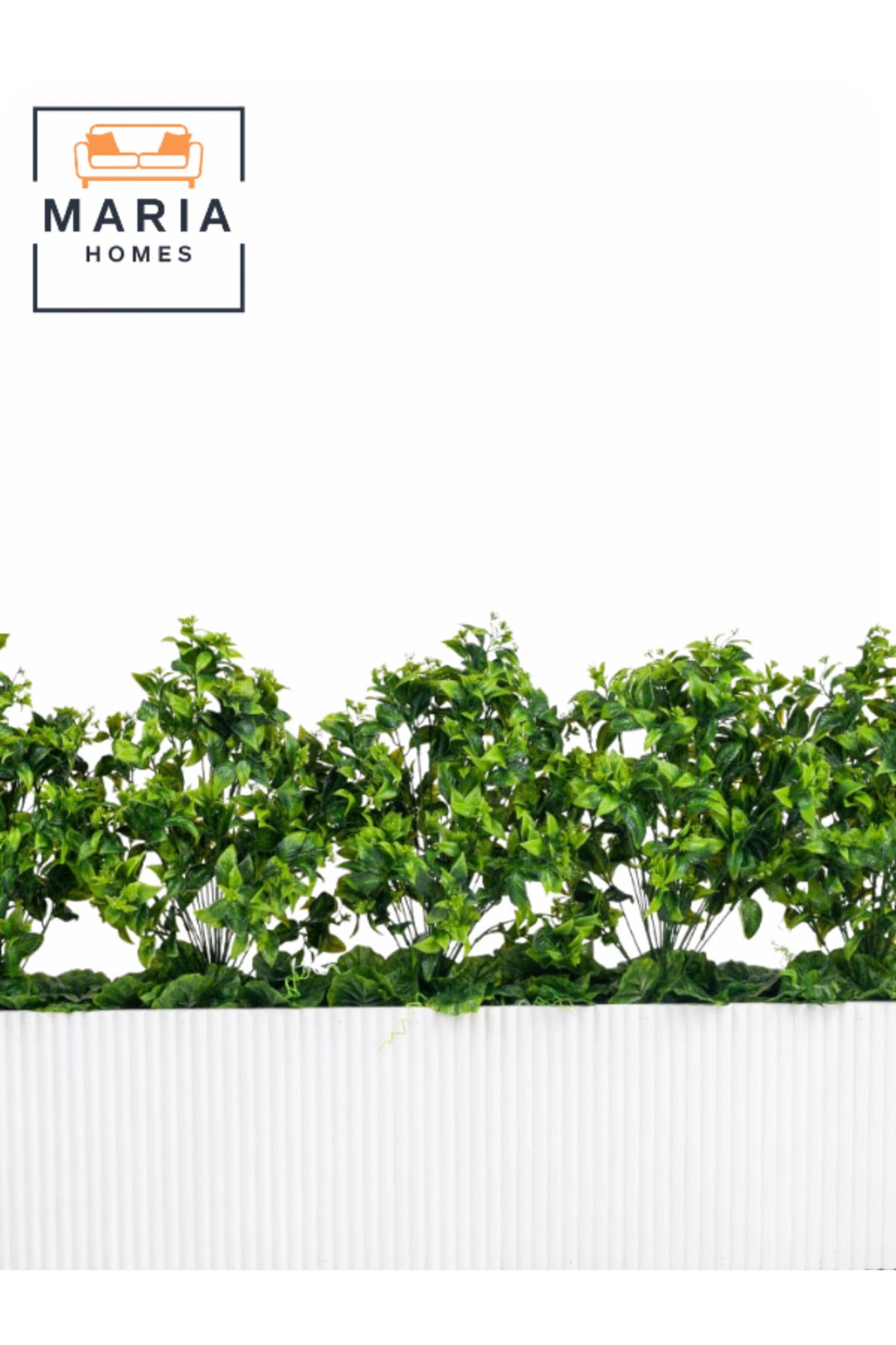 Artificial Green Plant 65_100 cm Decorative Indoor Plant with White Striped Wooden Pot for home