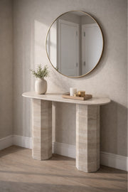 Light Wood Marble Console Table Modern Hallway Entryway light wood marble