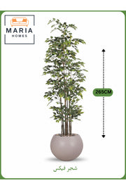 Artificial Ficus Tree 265 cm Ð Tall Decorative Indoor Plant with Beige Pot