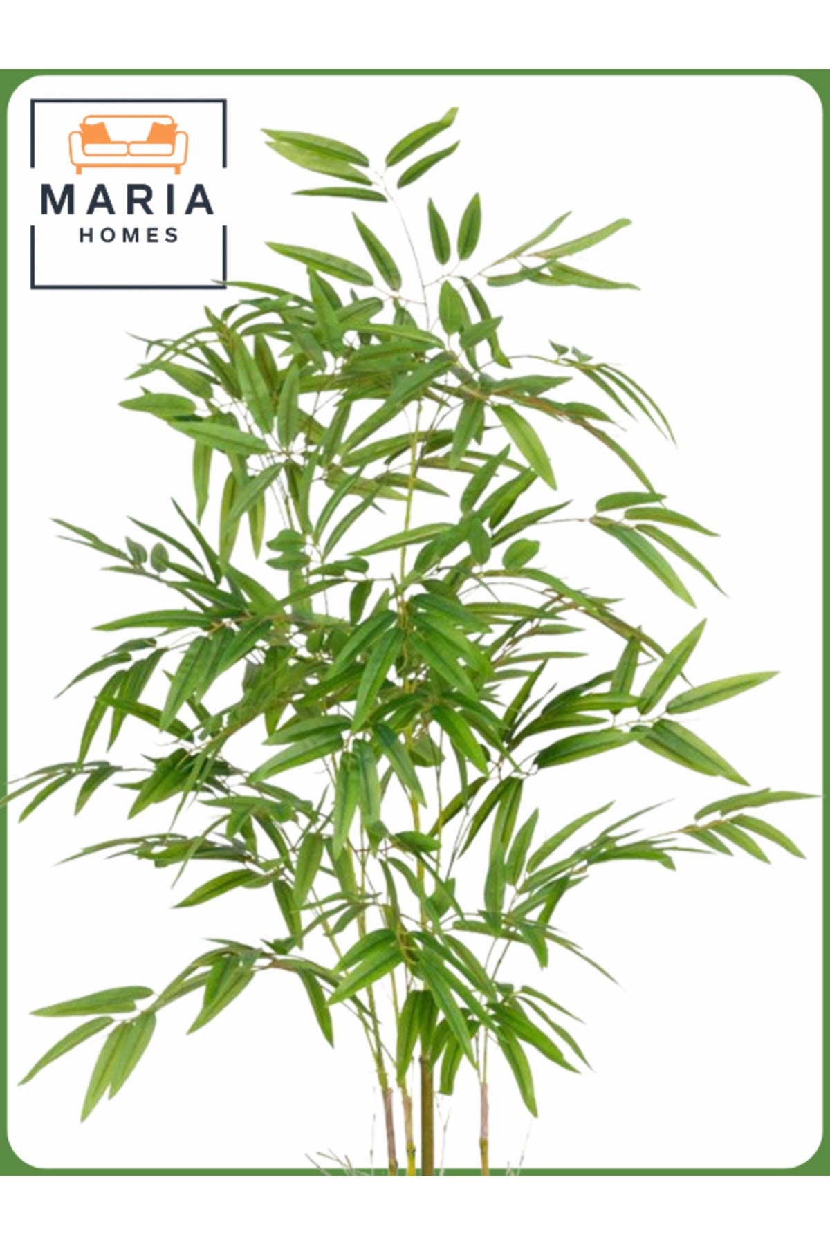 Artificial Bamboo Tree 130 cm – Decorative Indoor Plant with White Pot