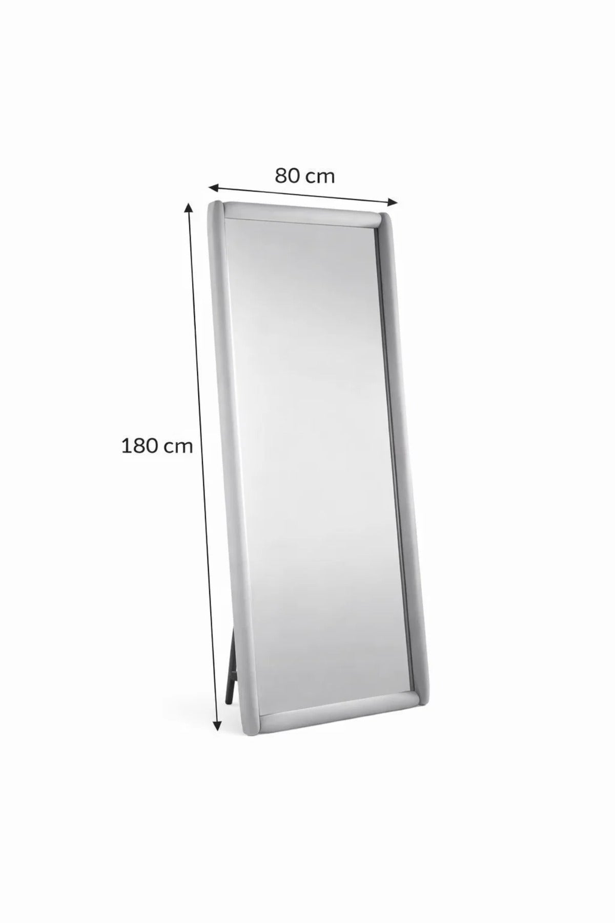 Grey Full Length Standing Mirror 80x180cm Modern Floor grey full length