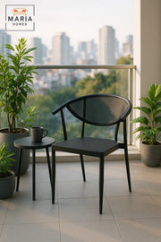 Modern Black Armchair Stylish Metal Frame Comfortable Mesh Back Dining and Office Chair