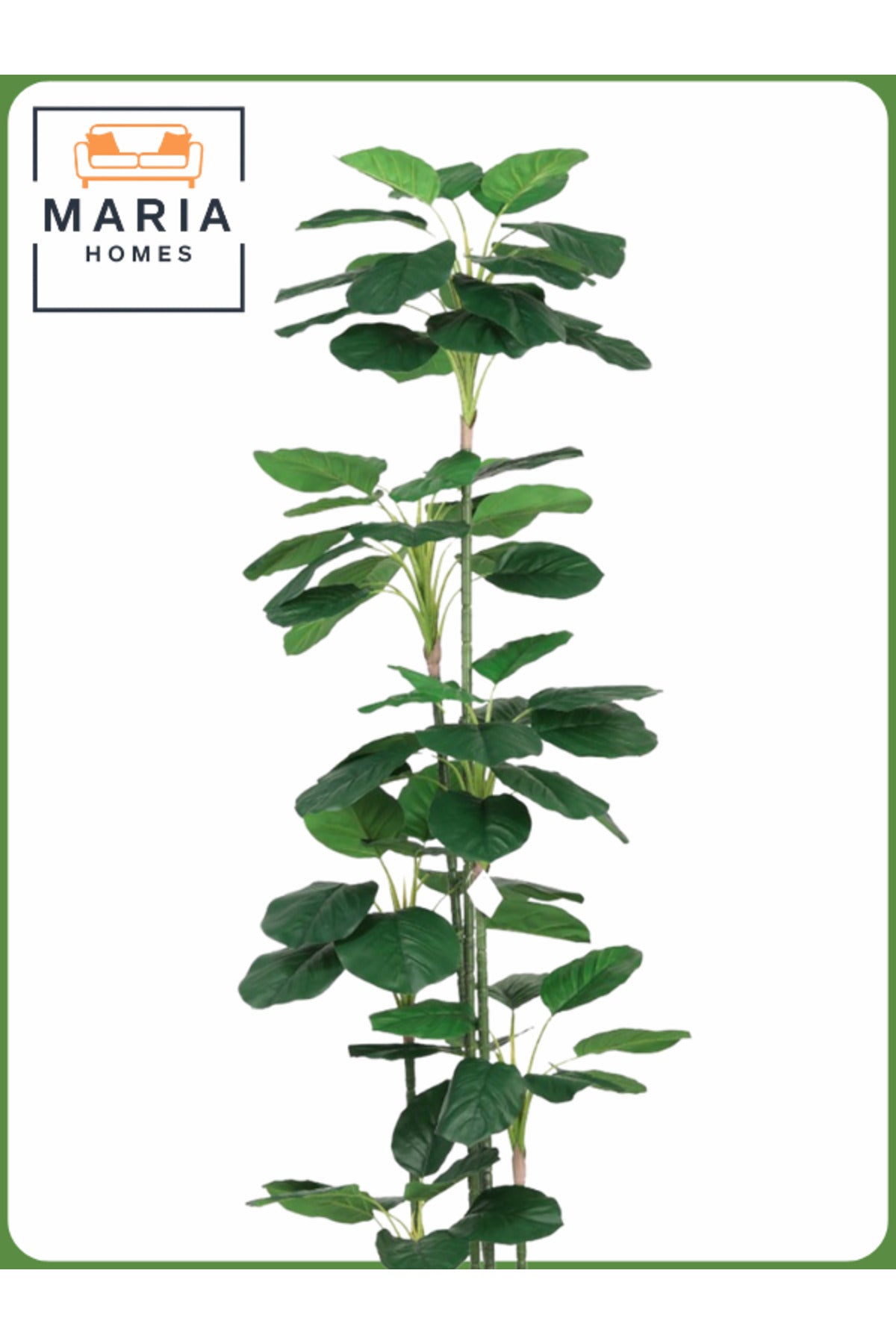 Artificial Alocasia Tree 230 cm – Tall Decorative Plant in White Plastic Pot