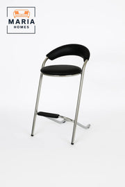 Modern High Chair with Chrome Frame and Footrest