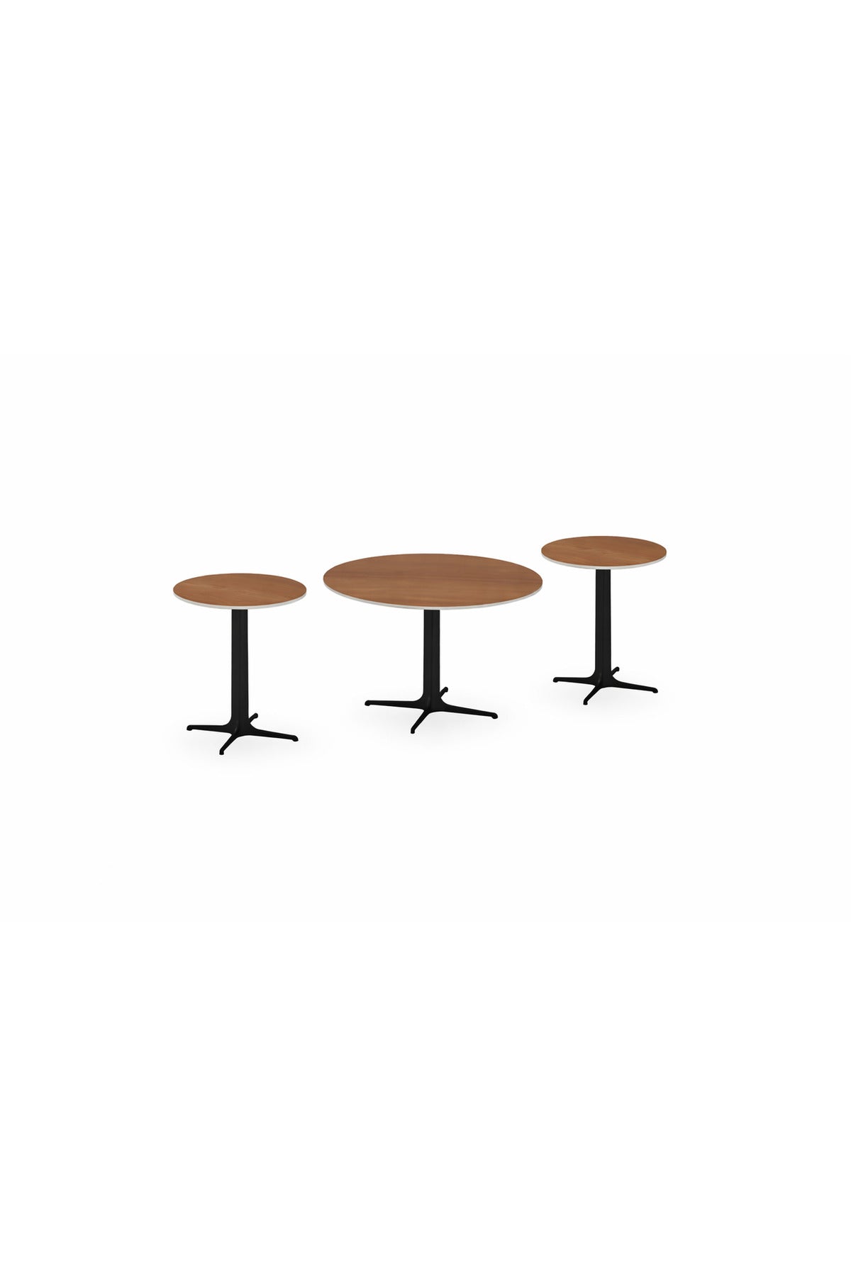 Light Brown Ceramic Coffee Table Set 1+2 with Metal Base 80_80_48 cm 45_45_55 Side