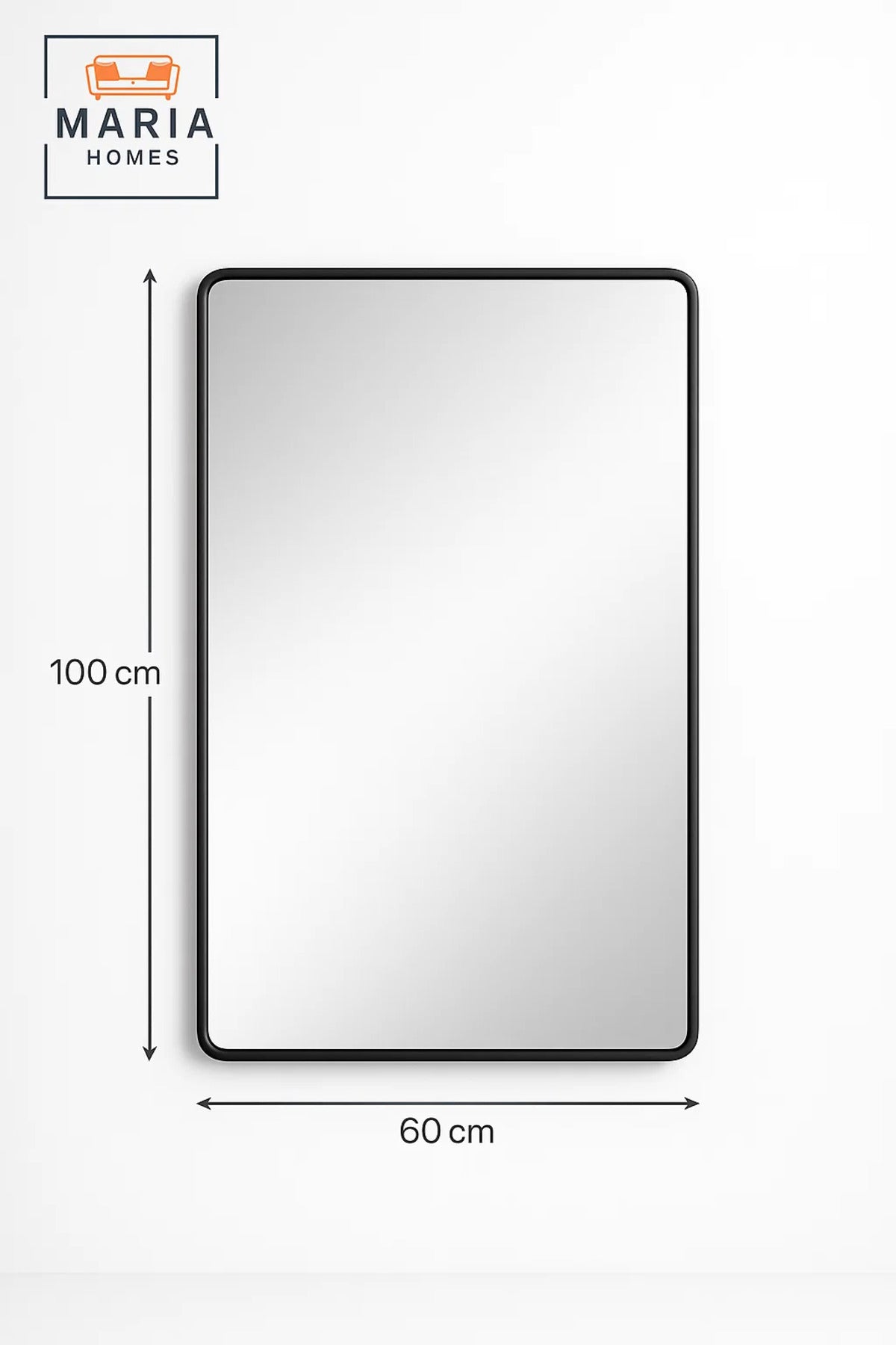 Black Wall Mirror for Bathroom Bedroom Living Room Dressing & Home D≈Ωcor √ê 100_60 cm