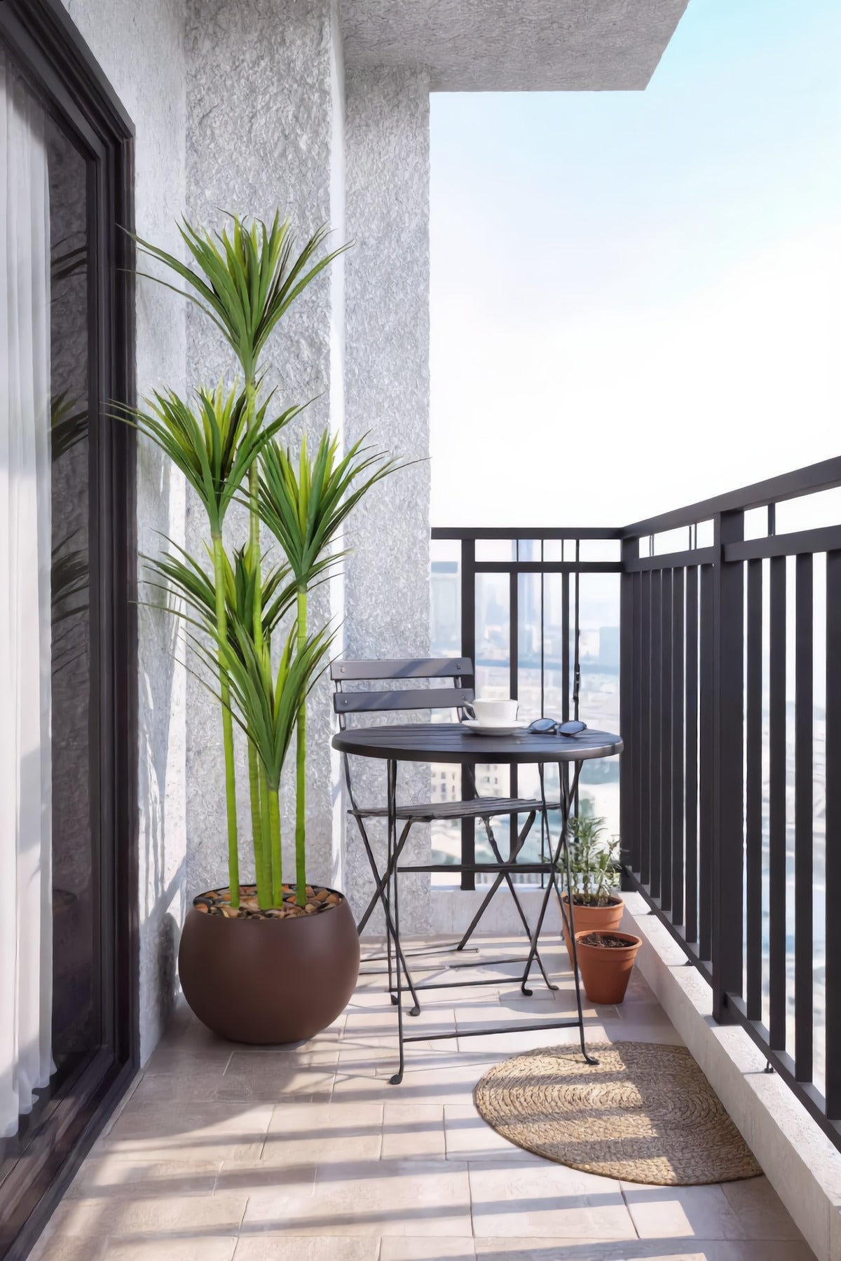 Artificial Grass Tree 210 cm Multi Branch with Pot – Tall Indoor Plant