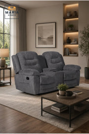 Dual Reclining Loveseat with Storage Console, Cup Holders and Plush Upholstered Seating