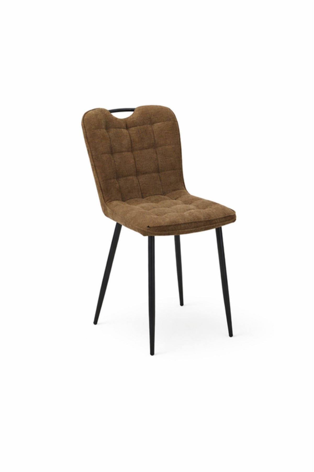 Brown Fabric Dining Chair 84x43x49cm Modern brown fabric dining Kitchen
