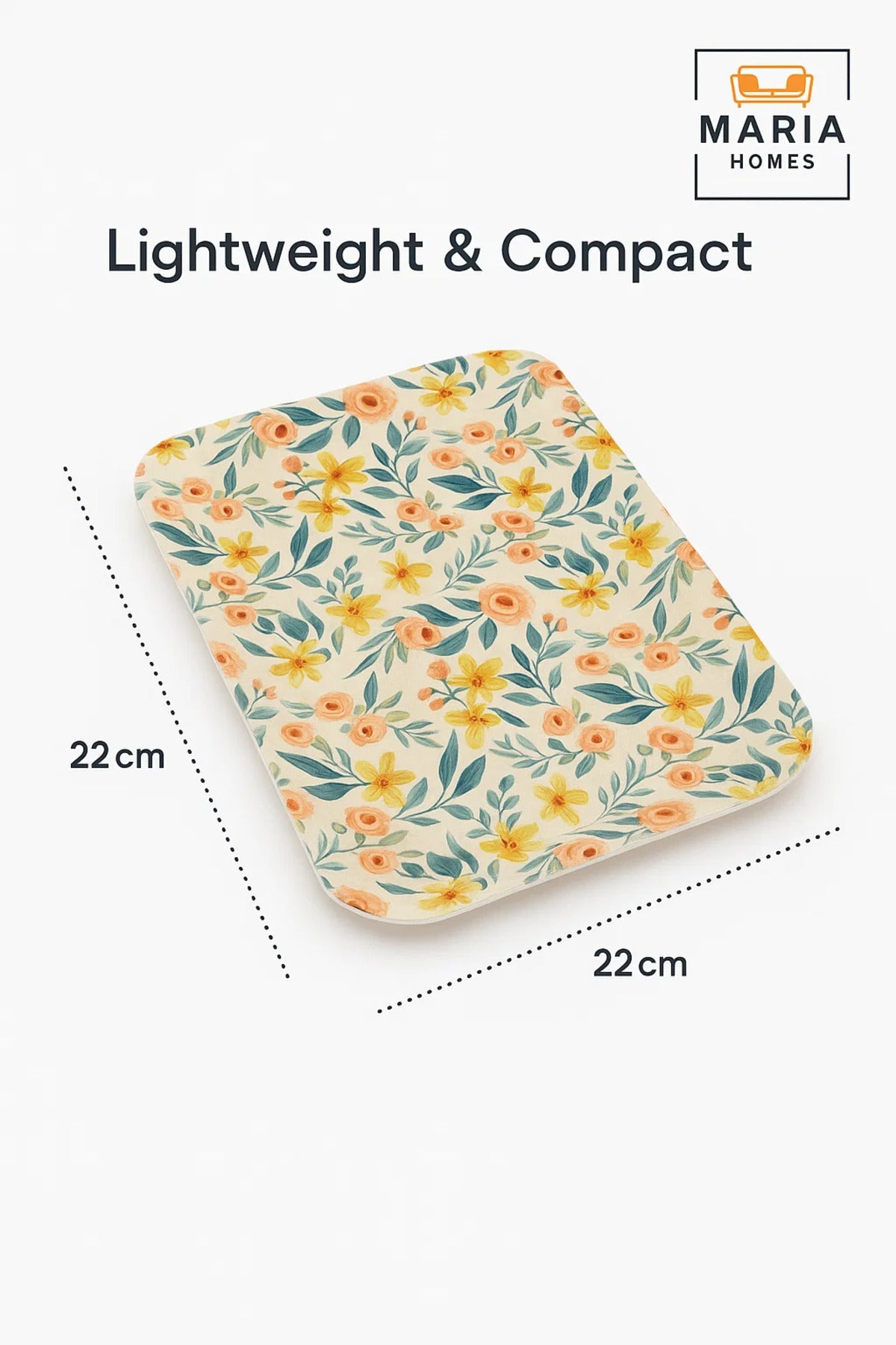 Rectangular Plastic Serving Tray with Multicolor Floral Print Ð Medium Size